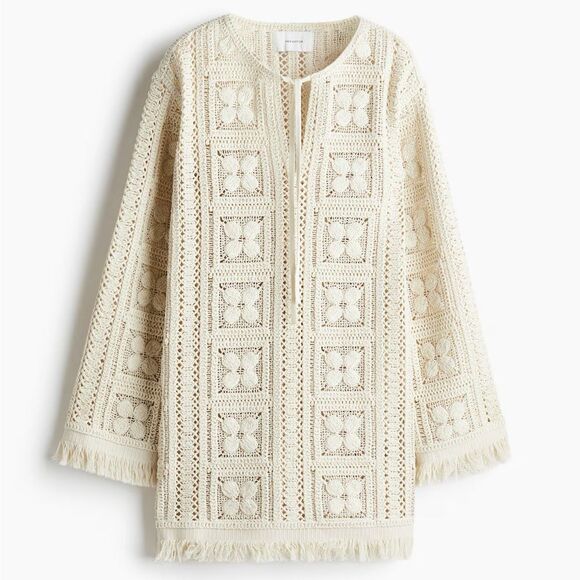 H&M Edition Crochet-Look Tunic Dress New - Picture 7 of 10